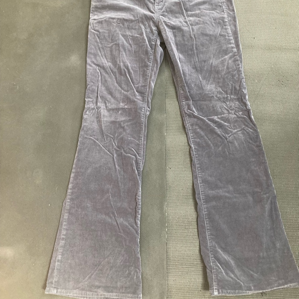Dark gray/ dusty blue corduroy boot cut jeans